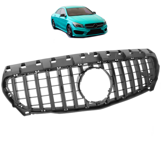 Kühlergrill schwarz glanz passt an passend für Mercedes W117 CLA 13-16 Sport-Panamericana GT