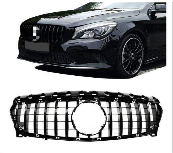 Kühlergrill schwarz / glanz passend für Mercedes CLA 117 16-19 Sport-Panamericana GT