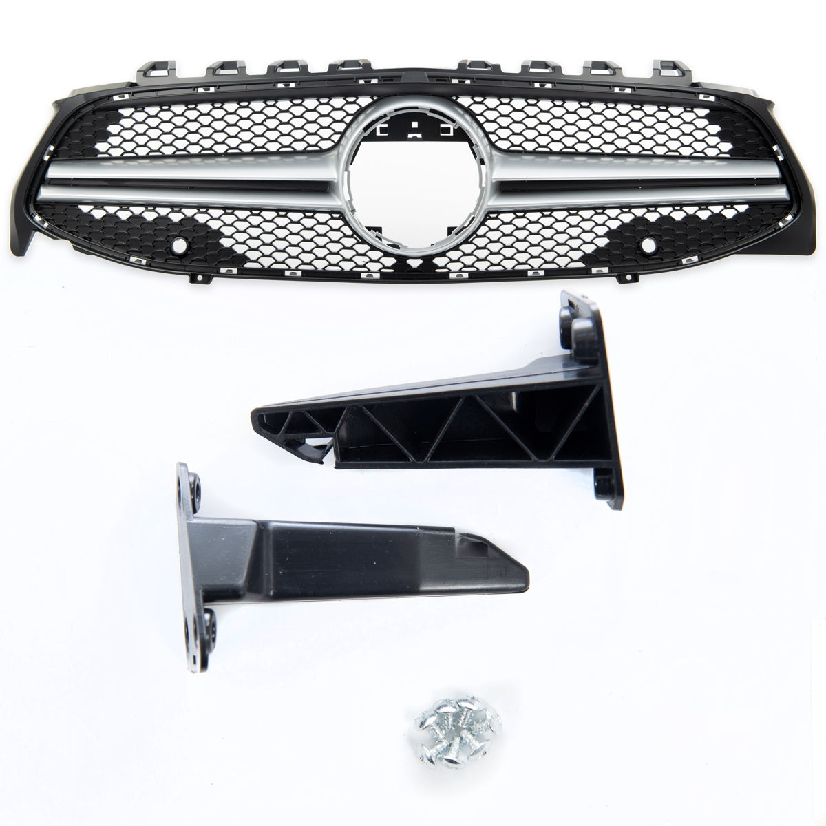 Front Grille Silver without Camera passend für Mercedes CLA C118 2019-2023 – Bild 2