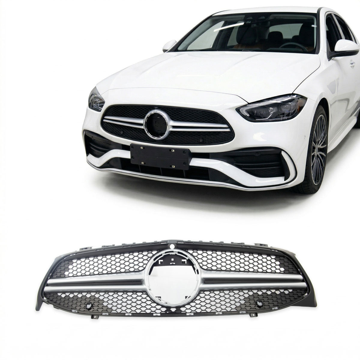 Sport Grille Silver A-Type W/PDC+Camera passend für Mercedes CLA 2019-now – Bild 1