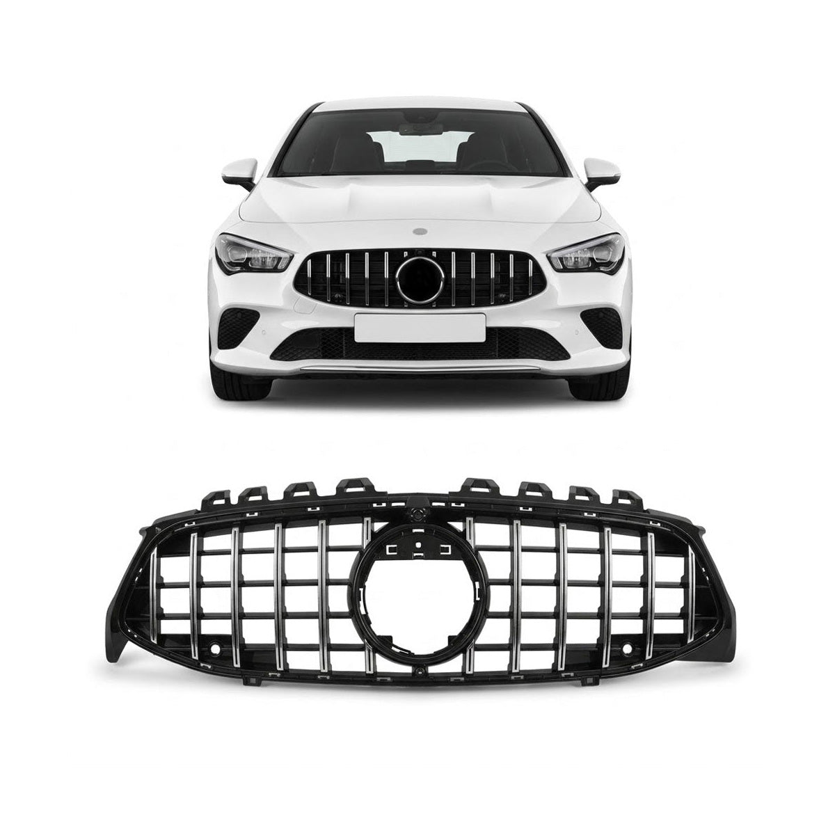Front Grille Chrome Panamericana GT passend für Mercedes CLA C118 2019-2023 – Bild 1