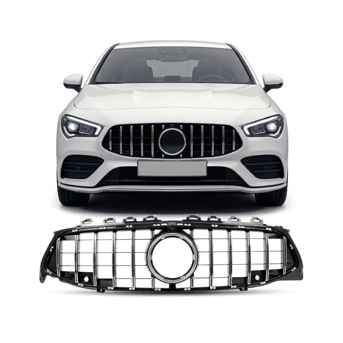 GT Chrome Front Grille passend für Mercedes CLA C118 X118 2019-2023 – Bild 1