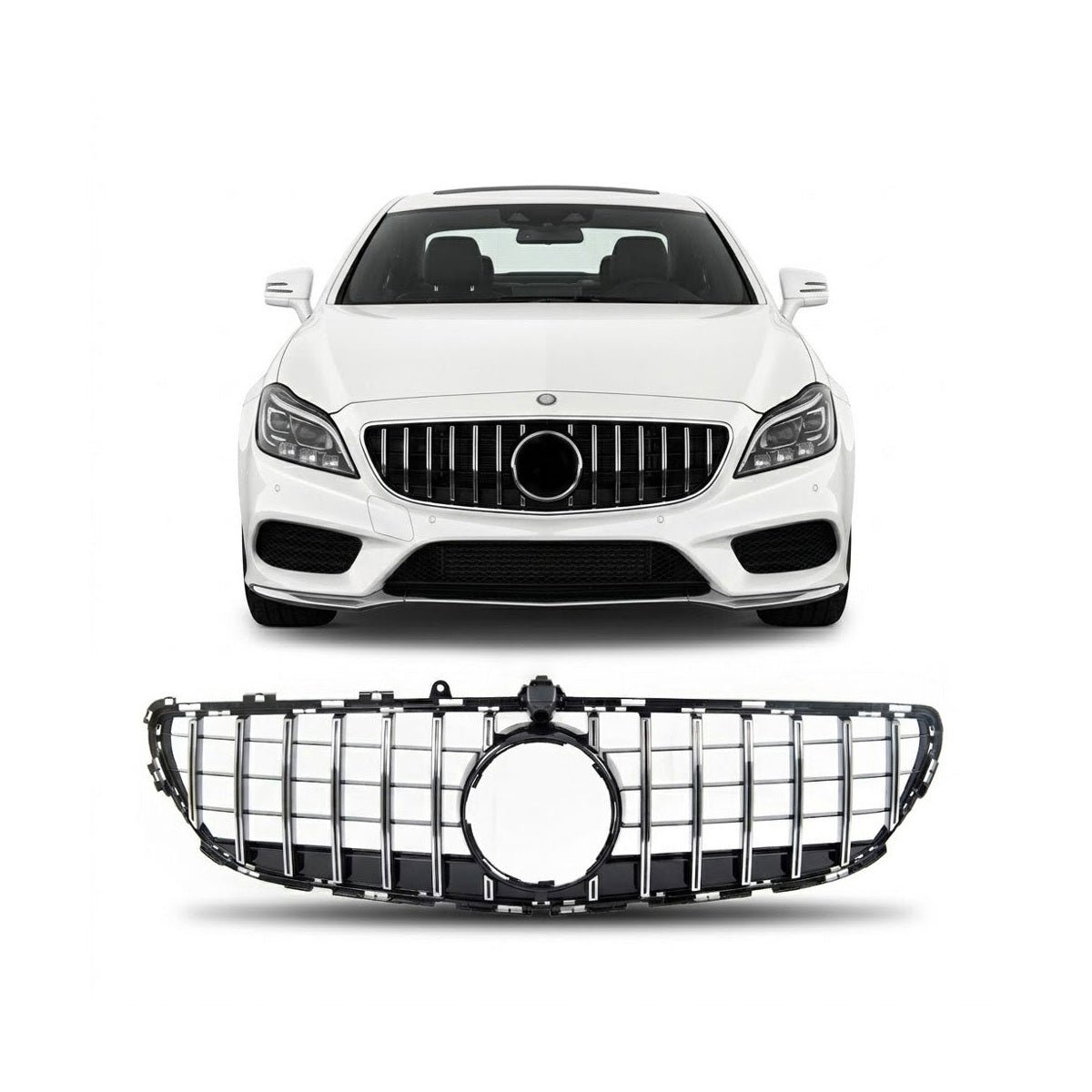 GT Chrome & Black Grille passend für Mercedes CLS C218 Facelift 2014-2018 – Bild 1