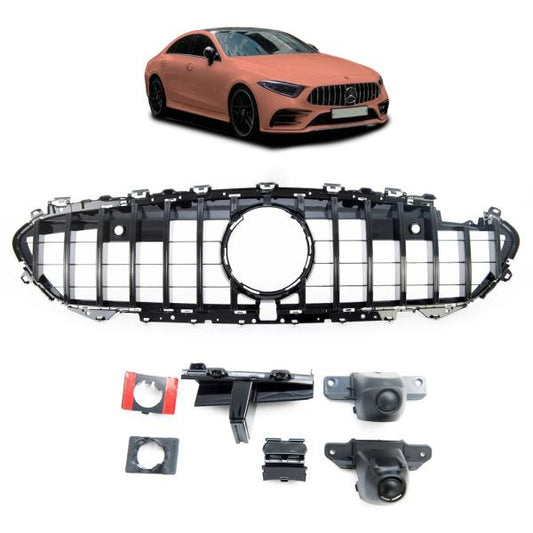 Kühlergrill Schwarz passt passend für Mercedes CLS C257 auch Kamera Sport-Panamericana