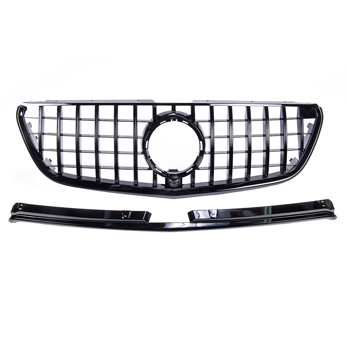 GT Style Front Grille Gloss Black passend für Mercedes Vito 2014-2019 – Bild 2