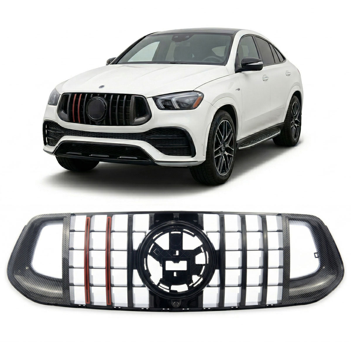 GT-R Carbon Look Front Grille passend für Mercedes GLE V167 C167 2018+ – Bild 1