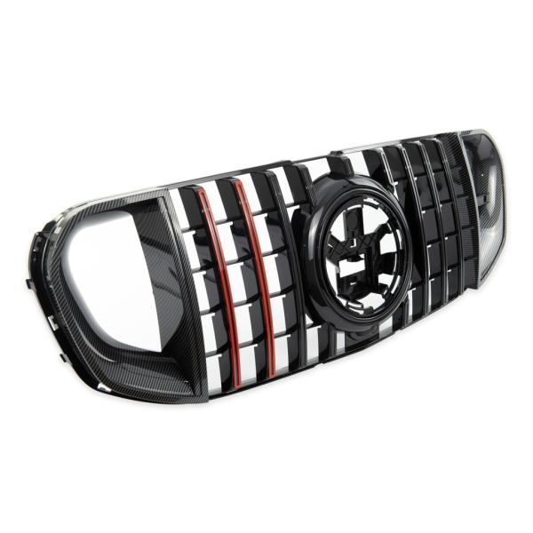 Kühlergrill Frontgrill schwarz GT-R Carbon Look passend für MERCEDES GLS (X167) 2018-