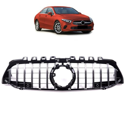 Kühlergrill Schwarz chrom passend für Mercedes A-Klasse W177 & Sport-Panamericana GT