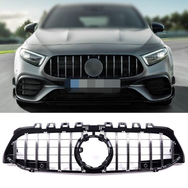 Kühlergrill Schwarz chrom passend für Mercedes A-Klasse W177 & Sport-Panamericana GT