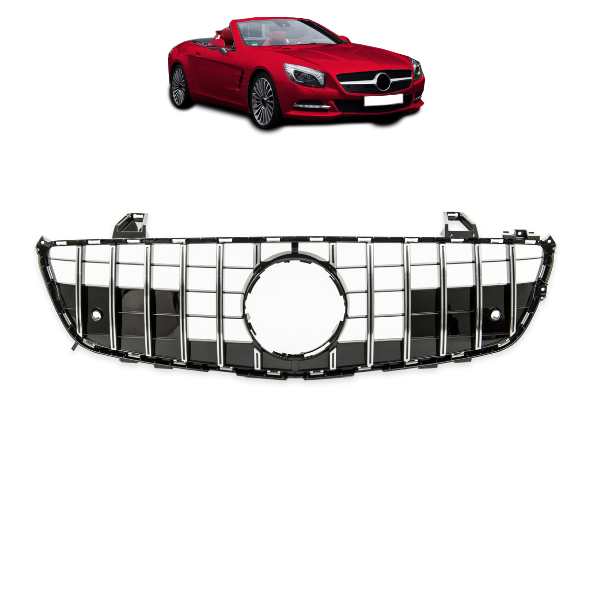 GT Style Chrome & Black Grille passend für Mercedes SL R231 2012-2015 – Bild 1