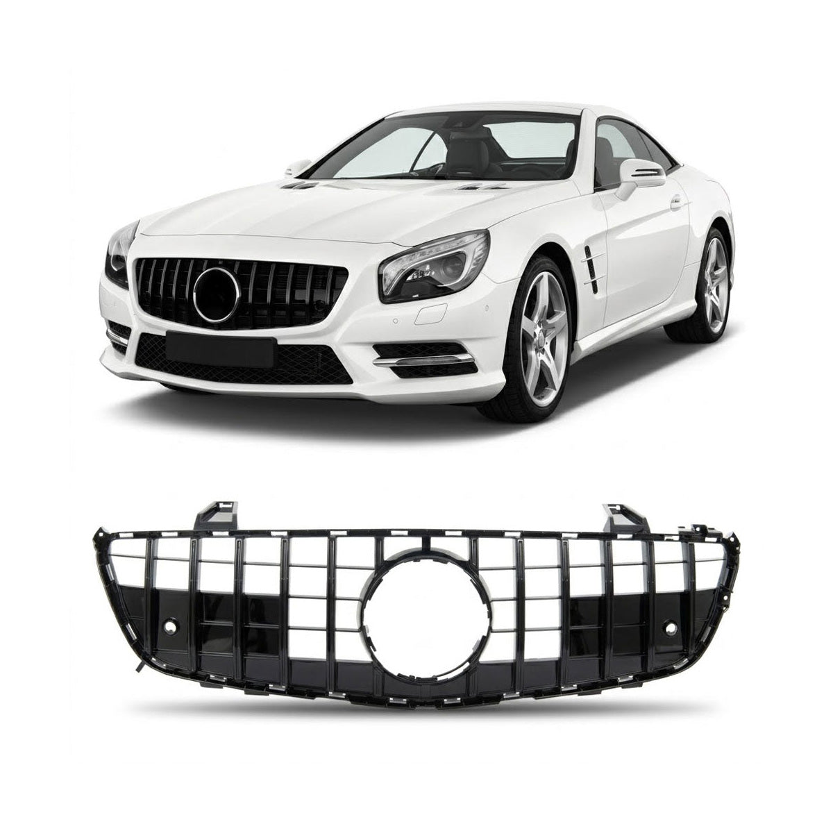 GT Gloss Black Front Grille passend für Mercedes SL R231 2012-2015 – Bild 1
