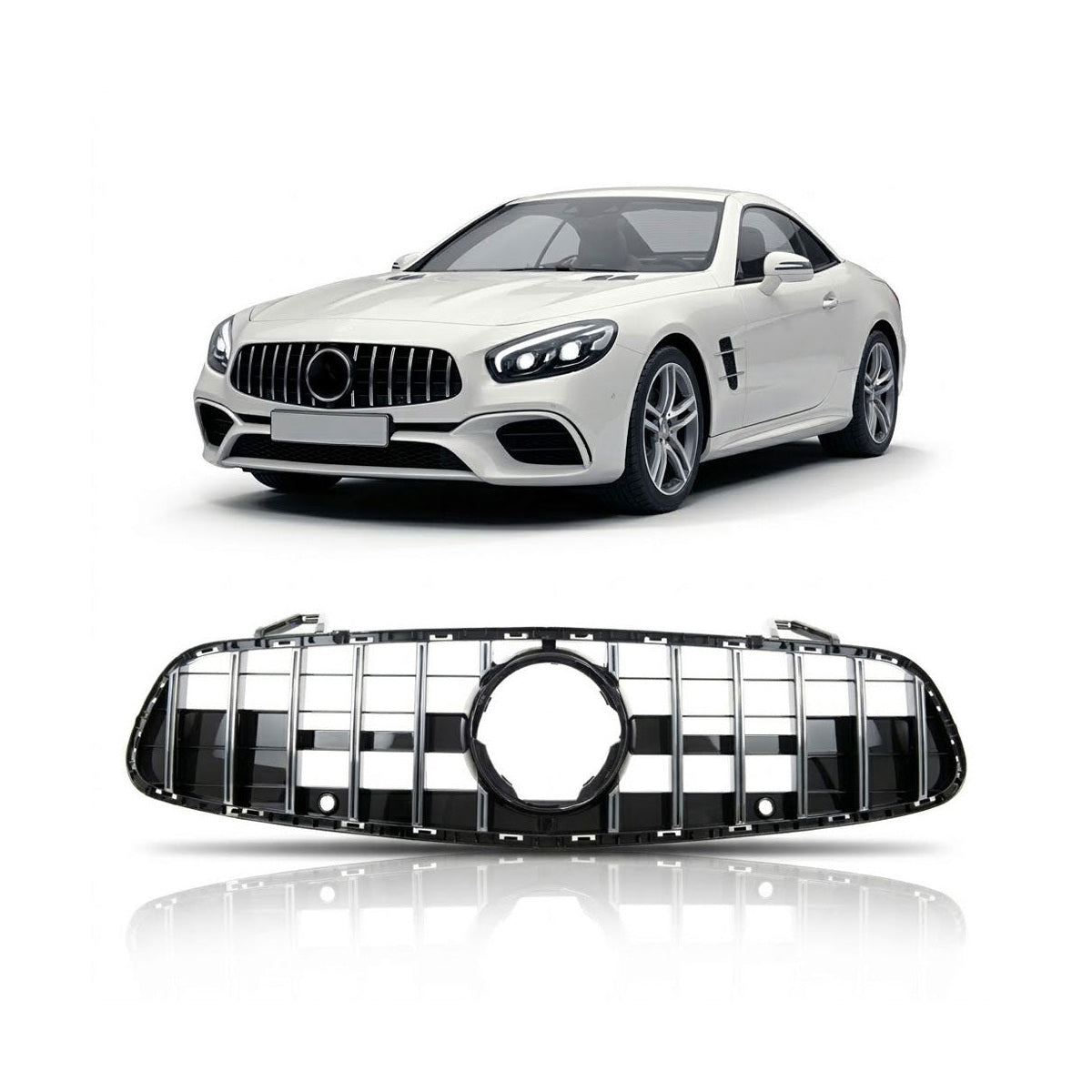 GT Chrome & Black Grille passend für Mercedes SL (R231) 2015-2020 – Bild 1
