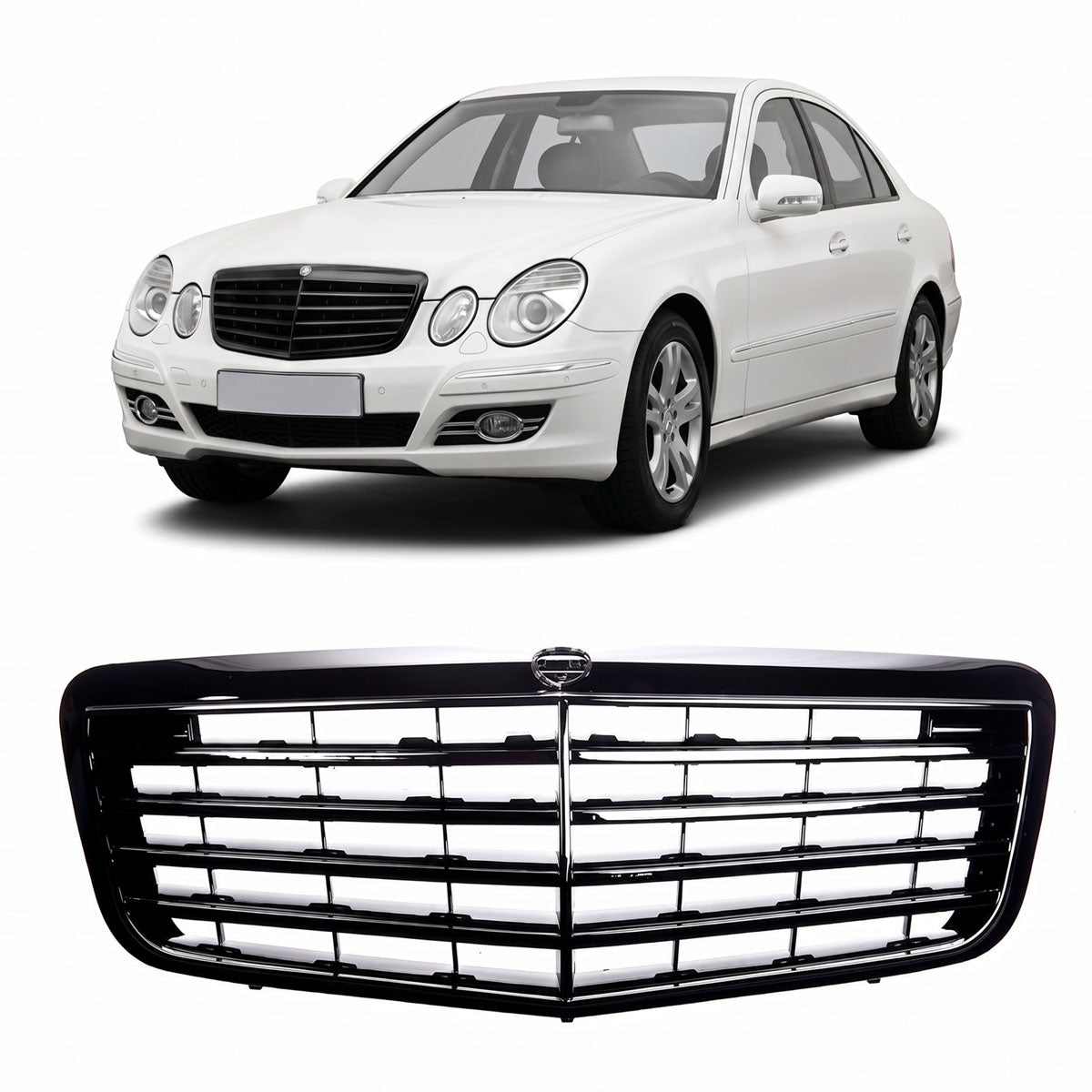 Front Grille Black passend für Mercedes E-Class W211 2006-2009 – Bild 1