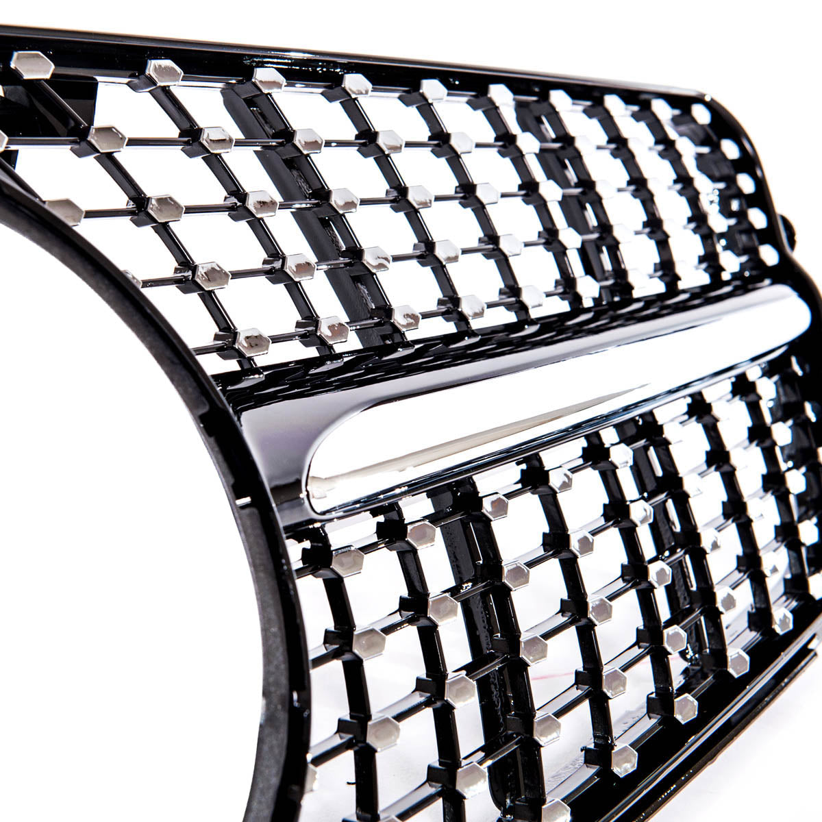 Front Grille Black with Spots passend für Mercedes C-Class 2007-2015 – Bild 5