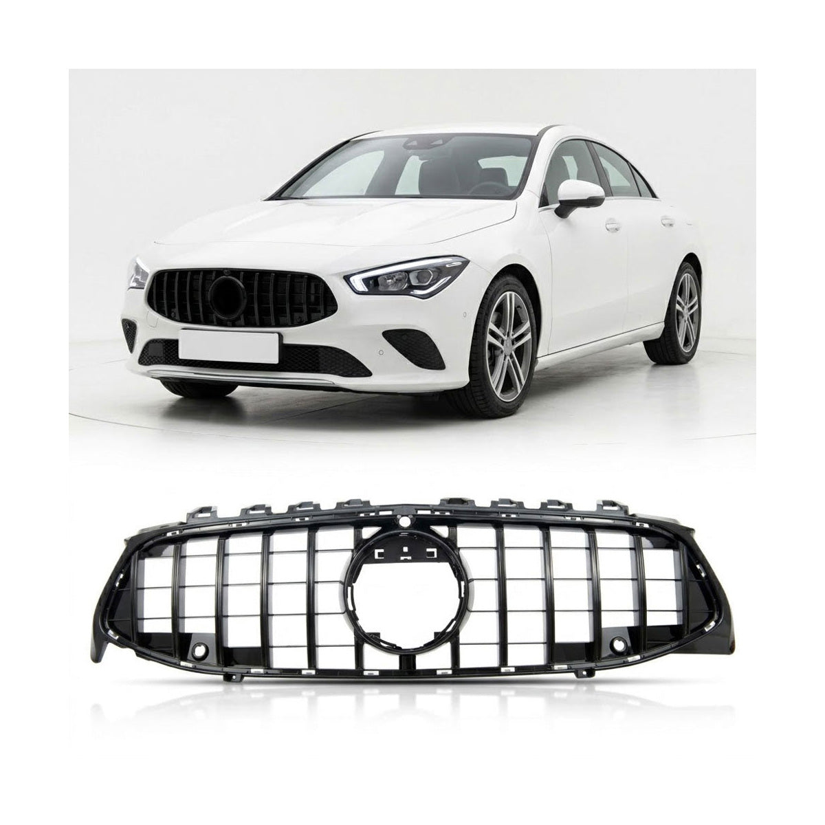 GT Style Front Grille Gloss Black passend für Mercedes CLA C118 X118 2019-2023 – Bild 1
