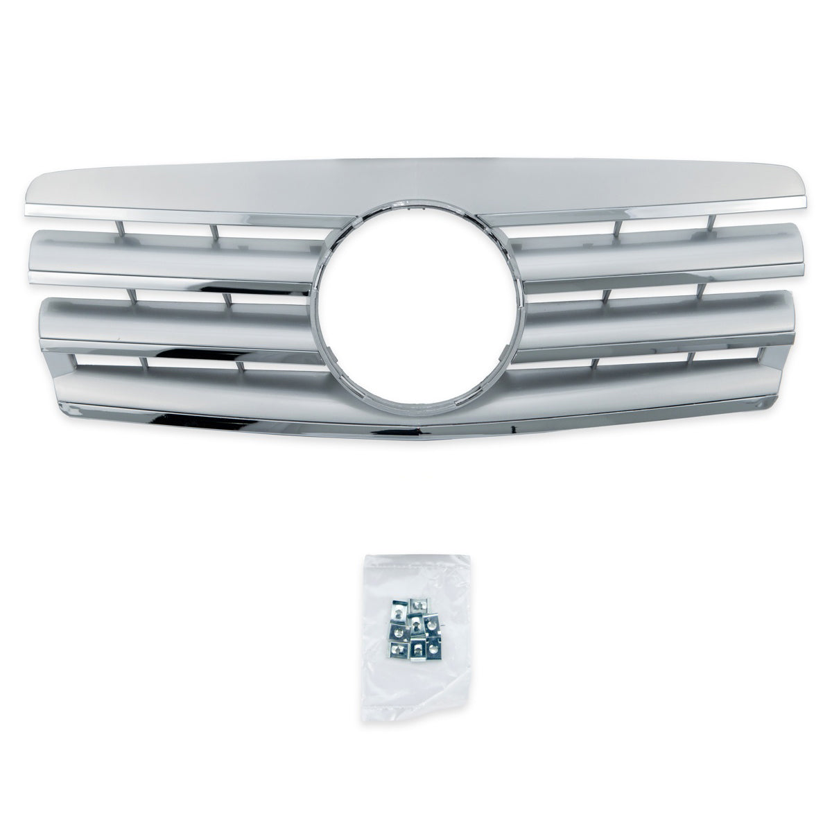 Sport Grille Chrome & Silver passend für Mercedes C-Class W203 2000-2007 – Bild 2