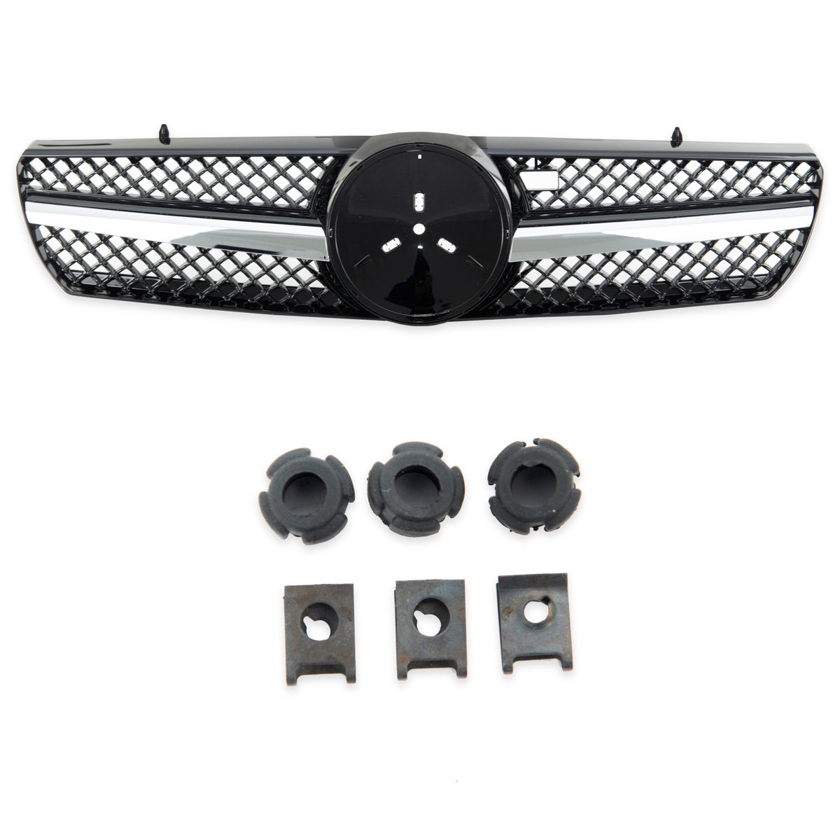 Sport Grille Chrome & Black passend für Mercedes CL-Class C215 Coupe 1999-2006 – Bild 2
