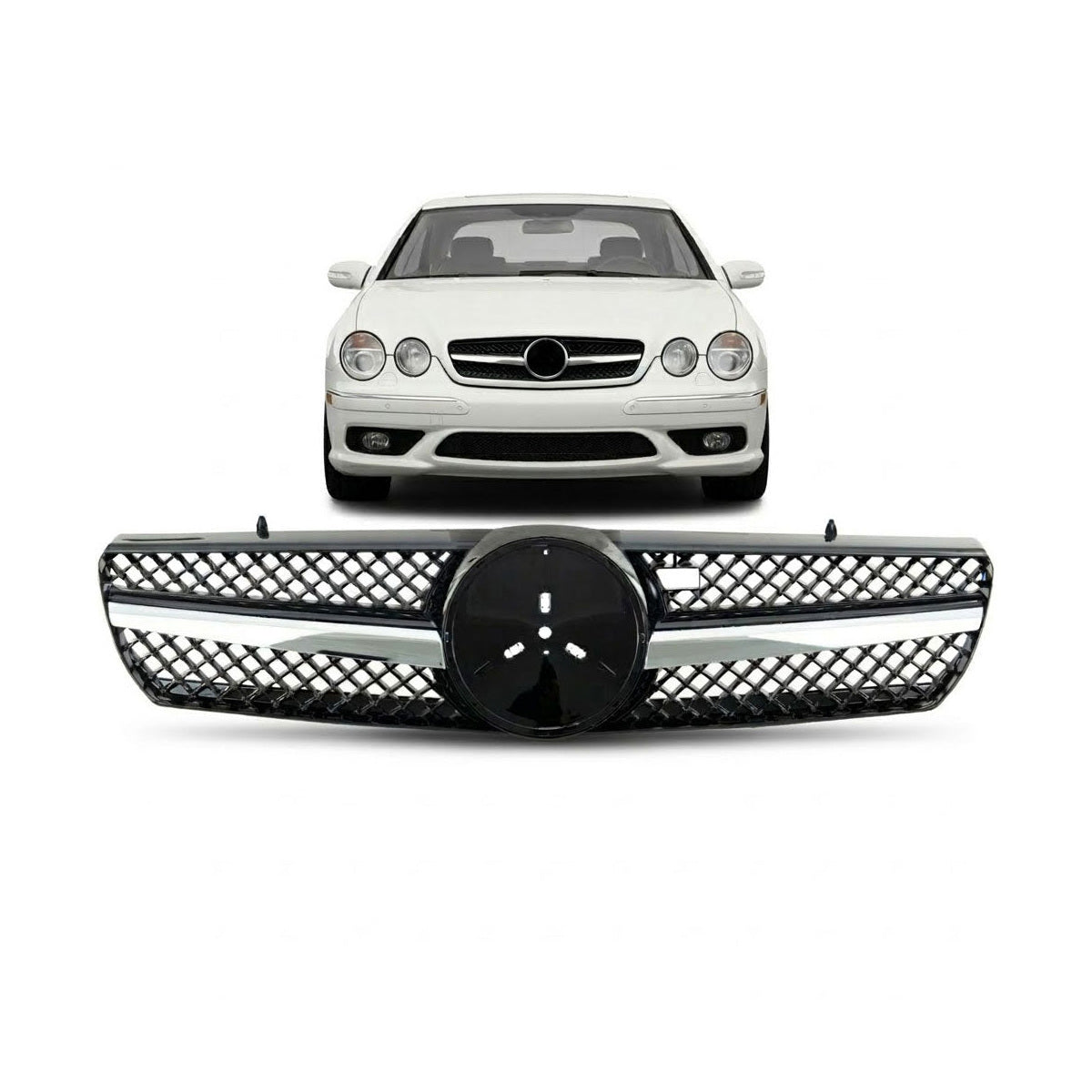 Sport Grille Chrome & Black passend für Mercedes CL-Class C215 Coupe 1999-2006 – Bild 1