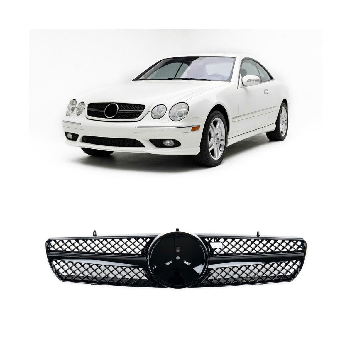 Sport Grille Gloss Black passend für Mercedes CL-Class C215 Coupe 1999-2006 – Bild 1