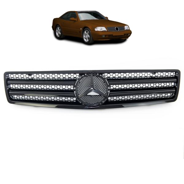 Sport Kühlergrill Schwarz glanz passend für Mercedes Benz SL (R129) ab 1989-2001