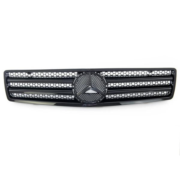 Sport Kühlergrill Schwarz glanz passend für Mercedes Benz SL (R129) ab 1989-2001