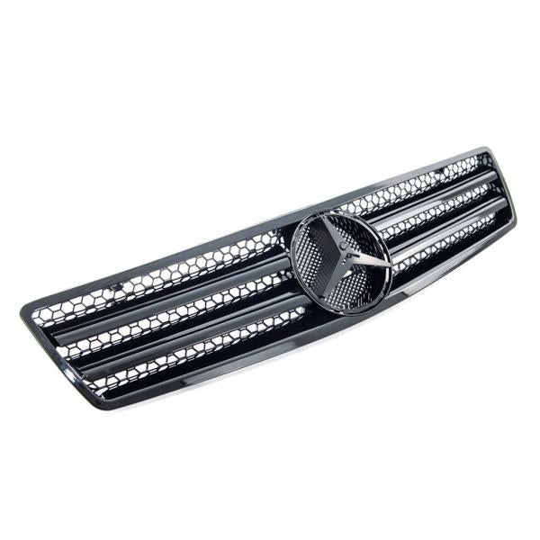 Sport Kühlergrill Schwarz glanz passend für Mercedes Benz SL (R129) ab 1989-2001