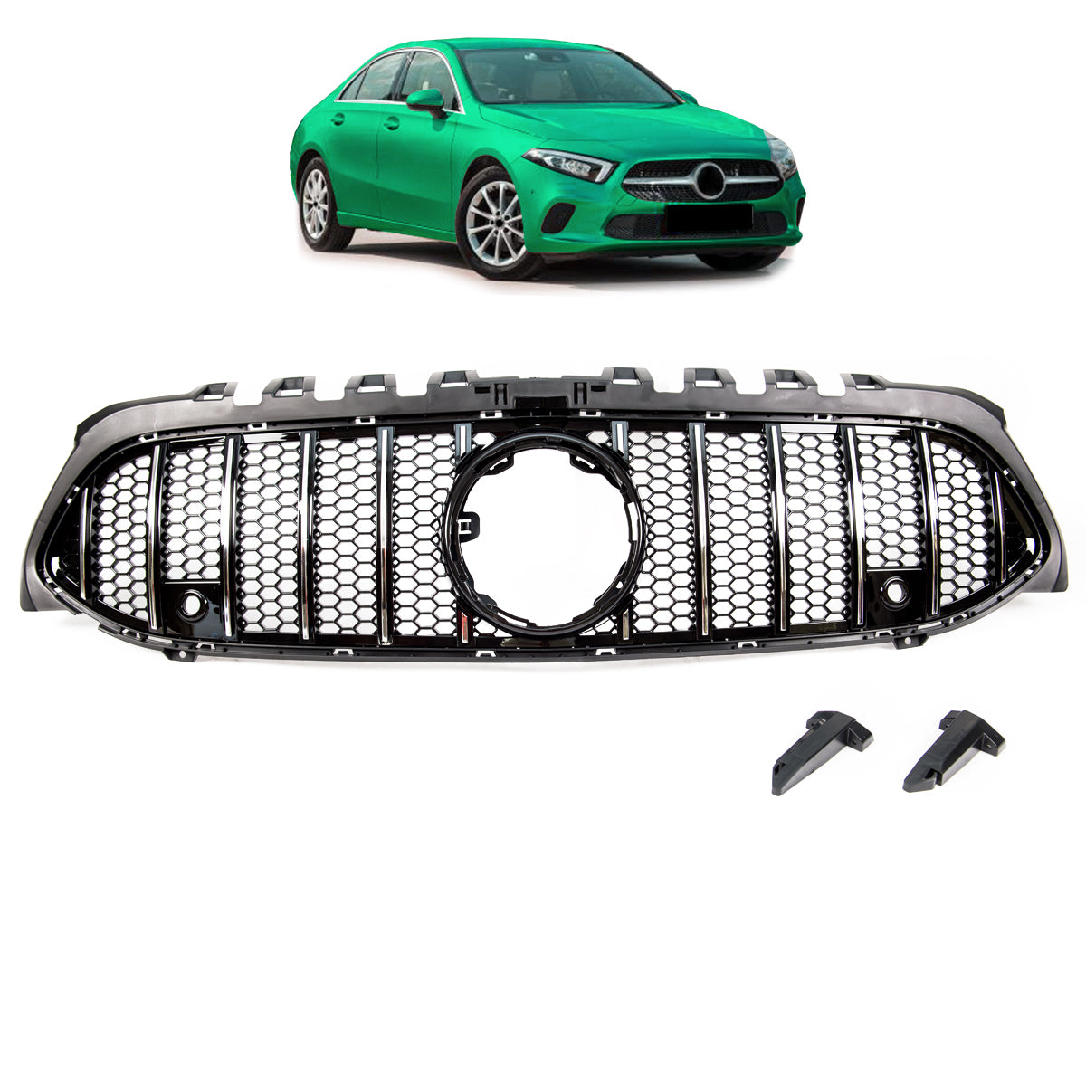 Chrome Panamericana GT Grille passend für Mercedes A-Class W177 V177 2018-2023 – Bild 1