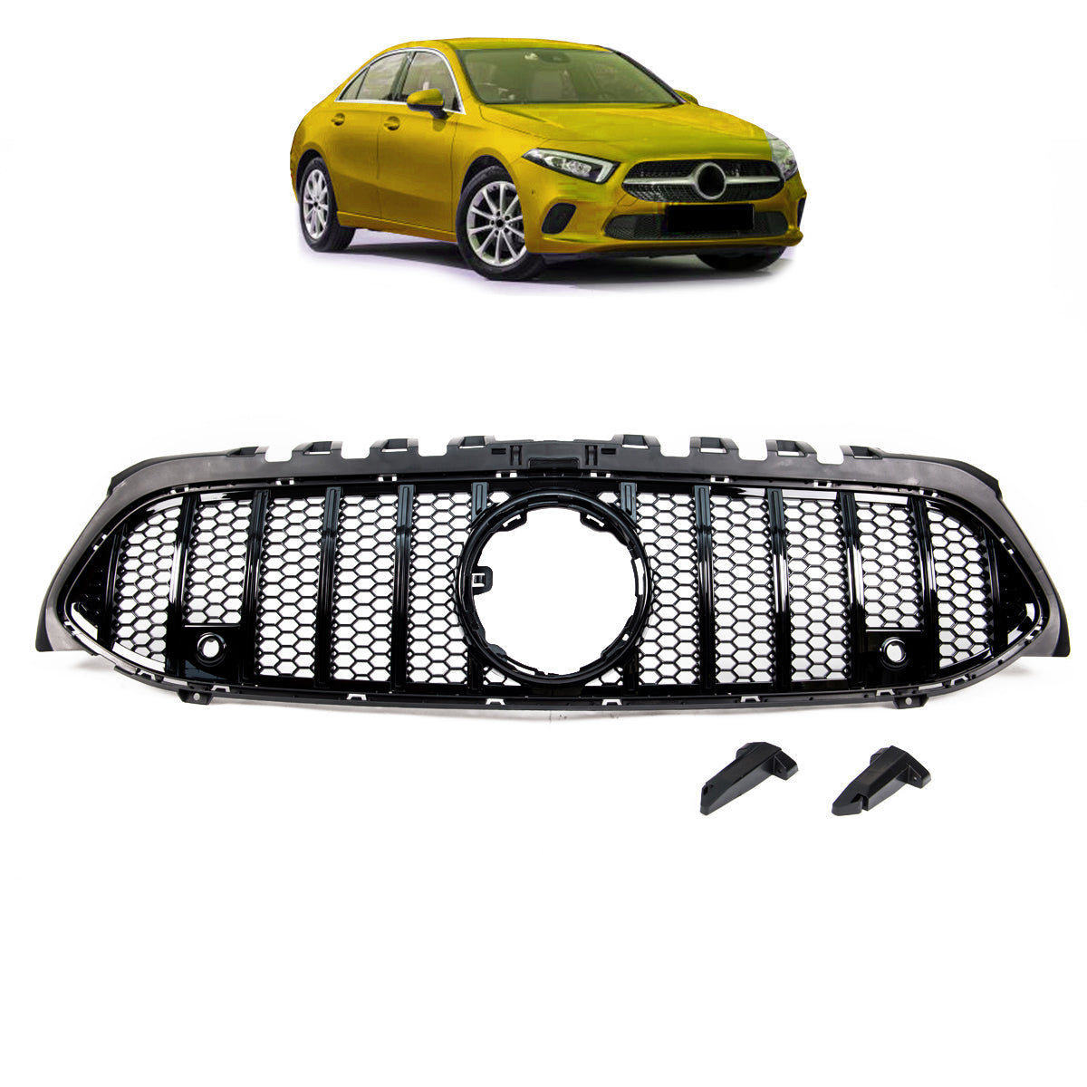 Gloss Black GT Grille passend für Mercedes A-Class W177 V177 2018-2023 – Bild 1