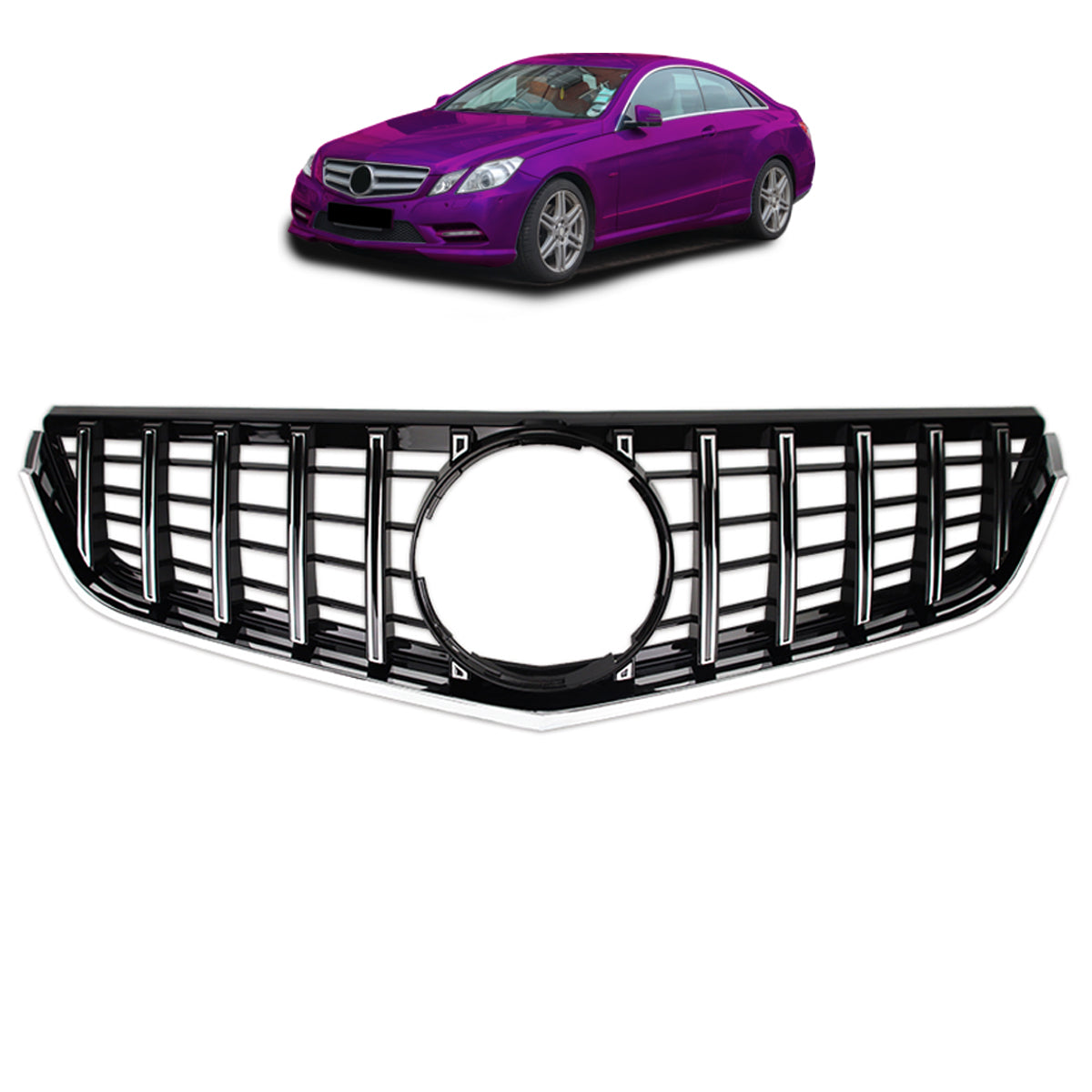 Front Grille Chrome Panamericana GT passend für Mercedes E-Class 2009-2013 – Bild 1