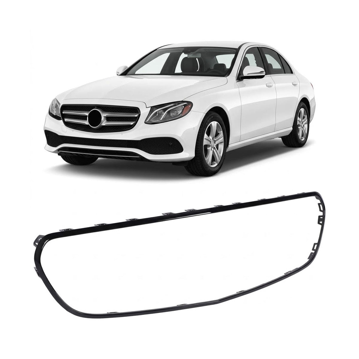 Front Grille Surround Gloss Black passend für Mercedes E-Class 2016-2020 – Bild 1