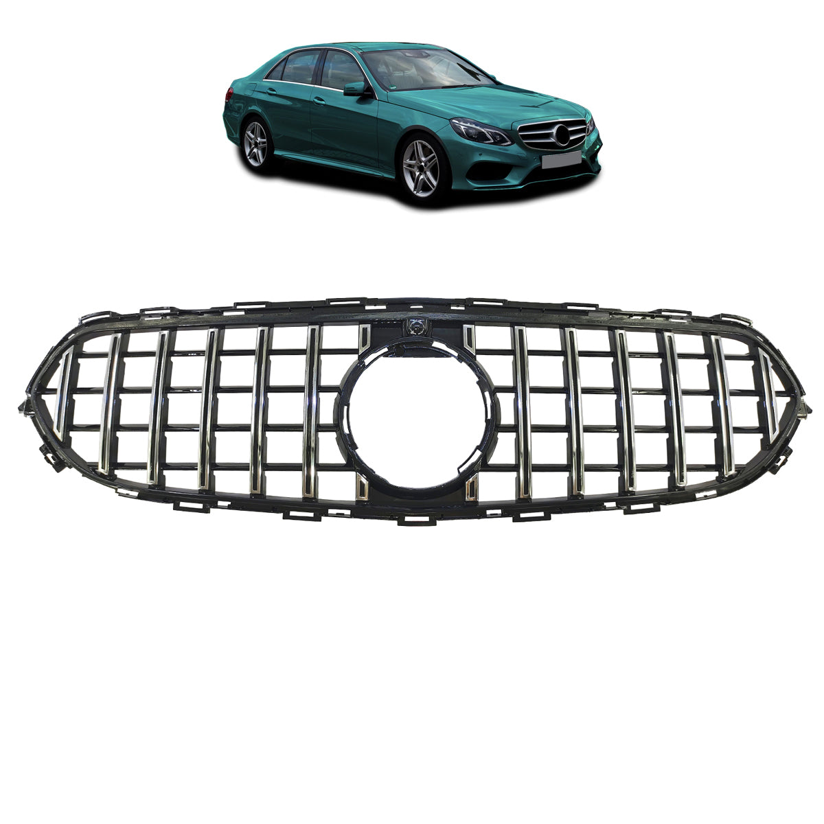 Chrome Front Grille Panamericana GT passend für Mercedes E-Class W213 2021-2023 – Bild 1