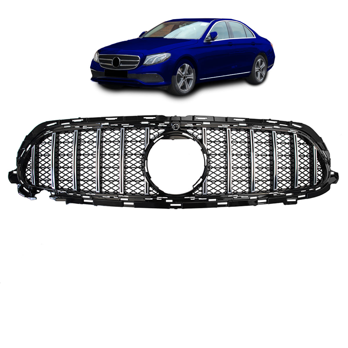 Gloss Black Panamericana GT Grille passend für Mercedes E-Class 2021-2023 – Bild 1