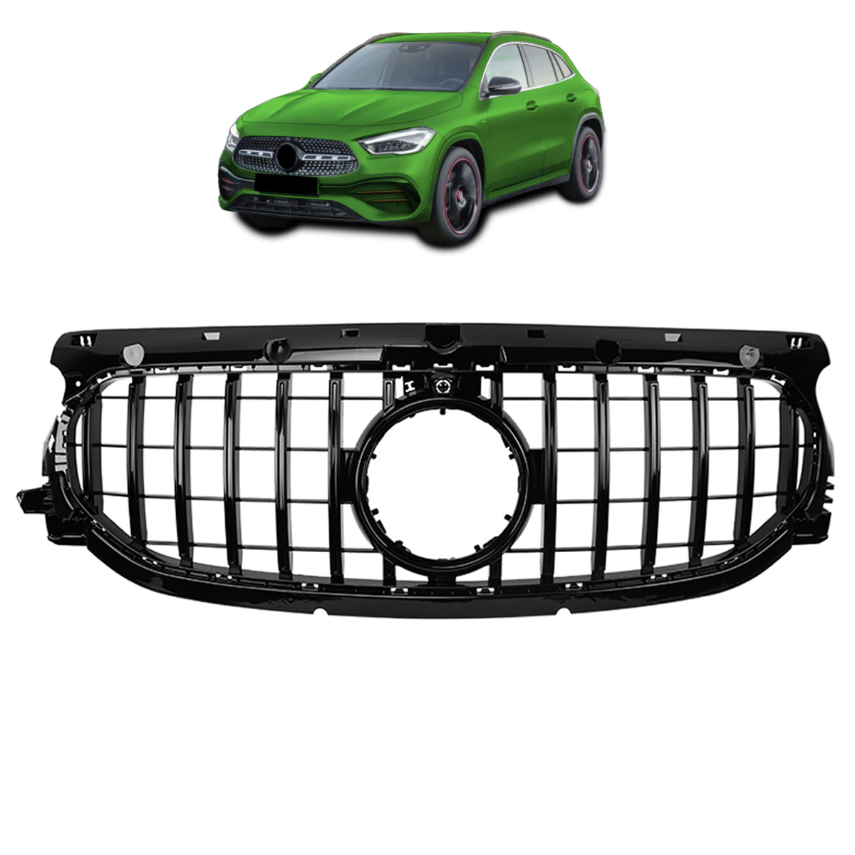 Front Grille Gloss Black Panamerican GT passend für Mercedes GLA H247 2020-2023 – Bild 1
