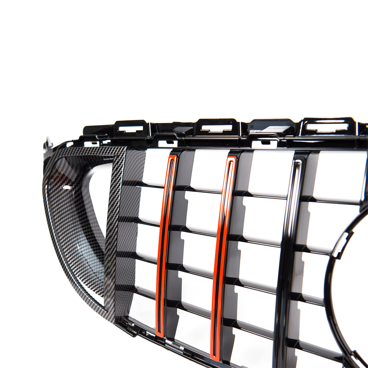 Front Grille Red Carbon GT passend für Mercedes C-Class W205 2016-2020 – Bild 4