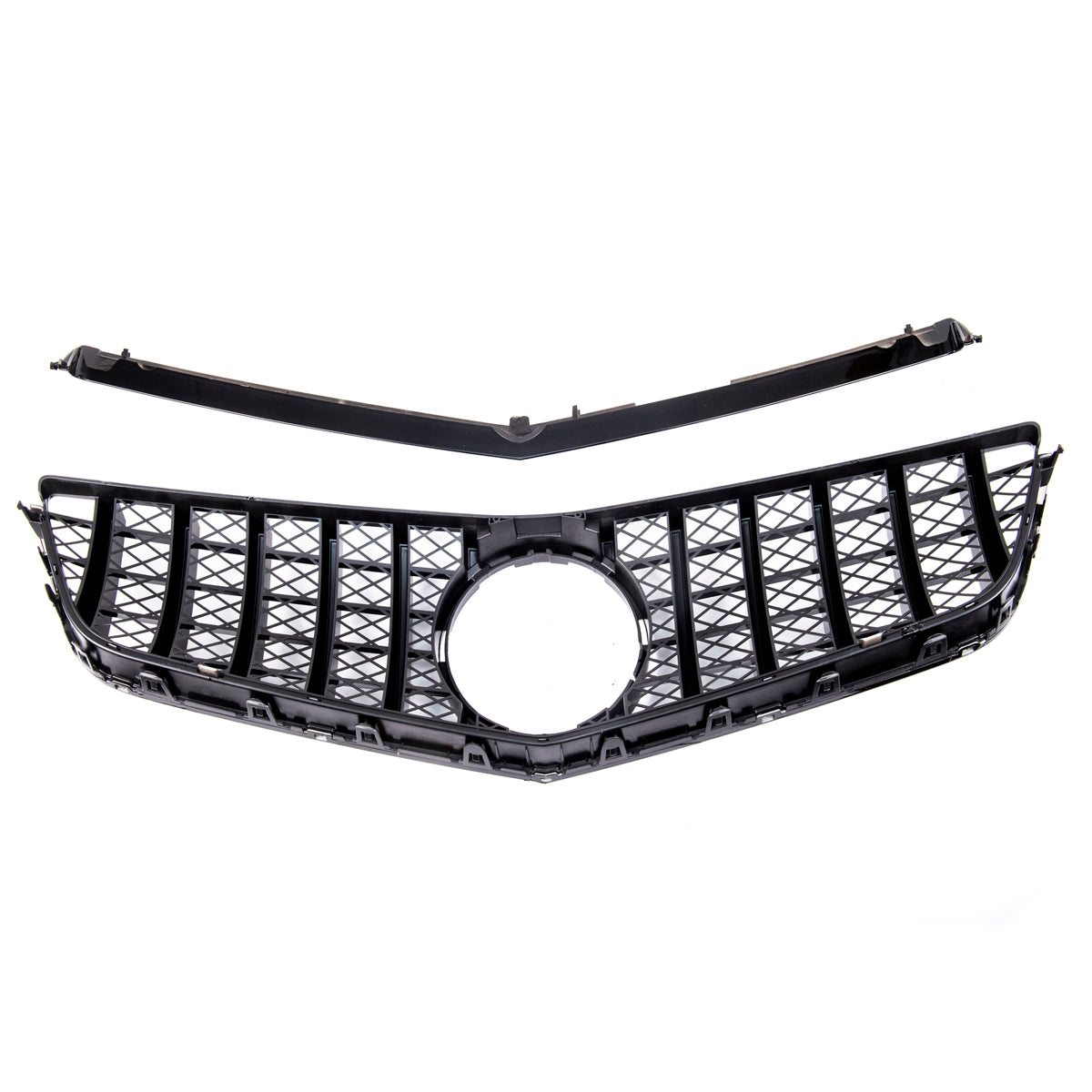 Front Grille Gloss Black Panamericana GT passend für Mercedes E-Class C207 09-13 – Bild 5