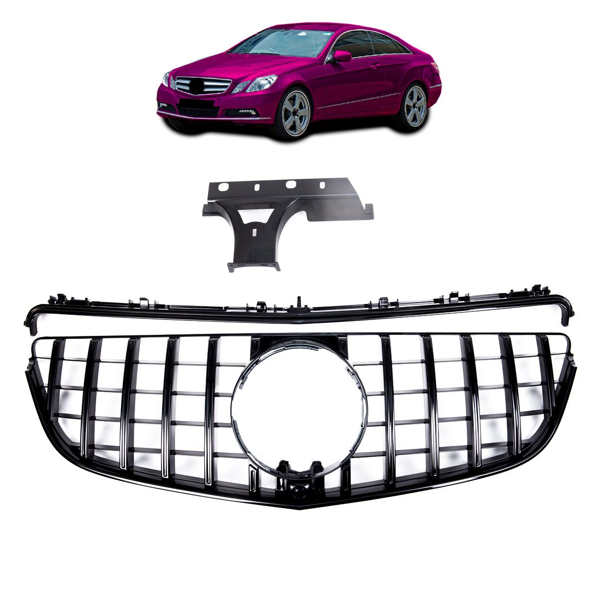 Front Grille Panamericana GT passend für Mercedes E-Class C207 2013-2017 – Bild 1