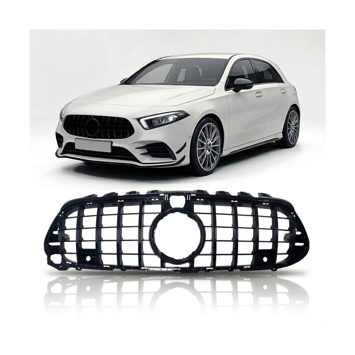 Front Grille Gloss Black passend für Mercedes A-Class W177 2018-2023 – Bild 1