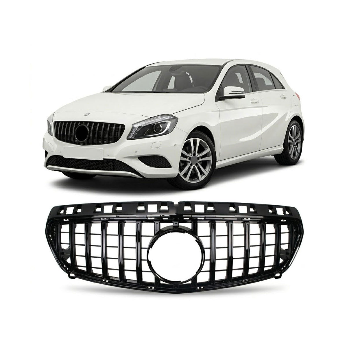Front Grille Panamericana GT Style passend für Mercedes A-Class W176 2012-2015 – Bild 1