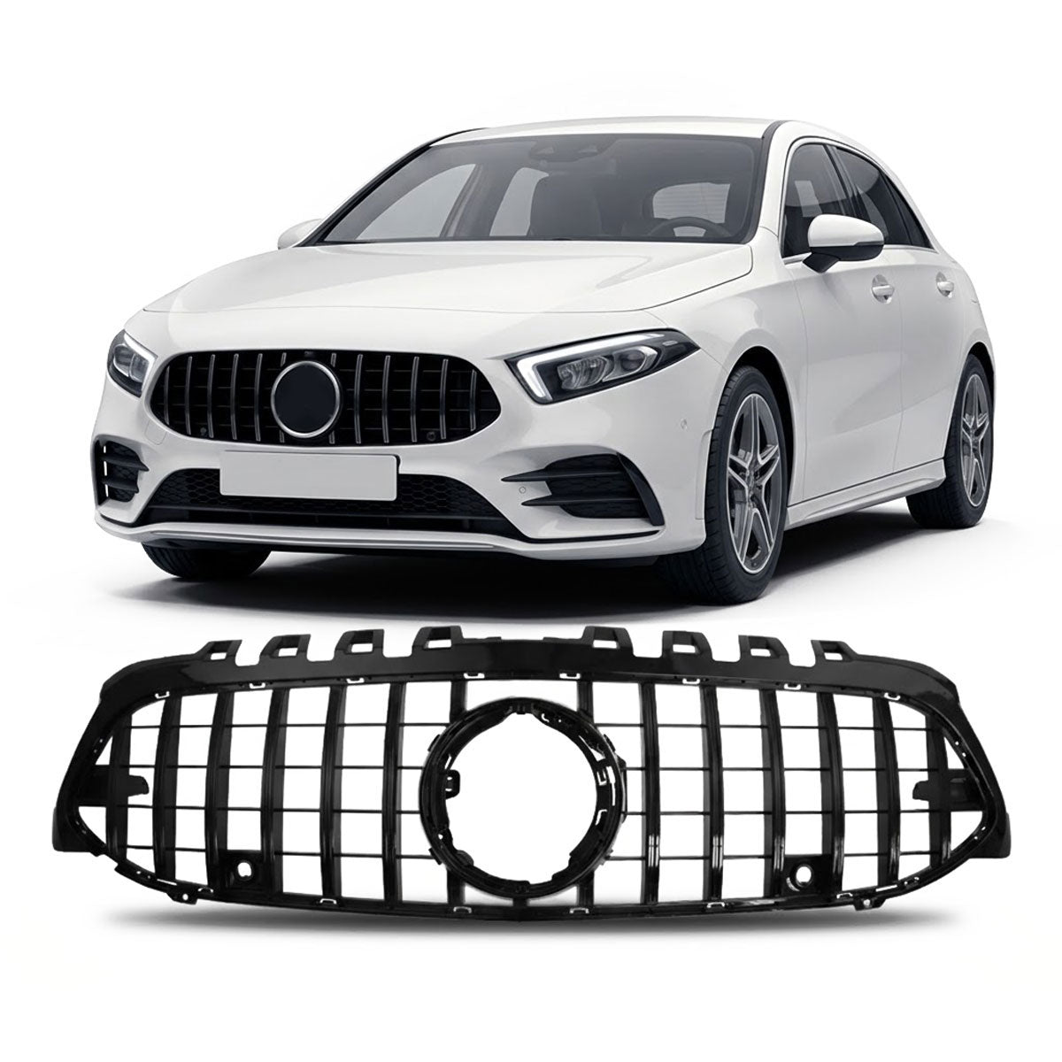 Gloss Black GT Grille passend für Mercedes A-Class W177 V177 2018-2023 – Bild 1