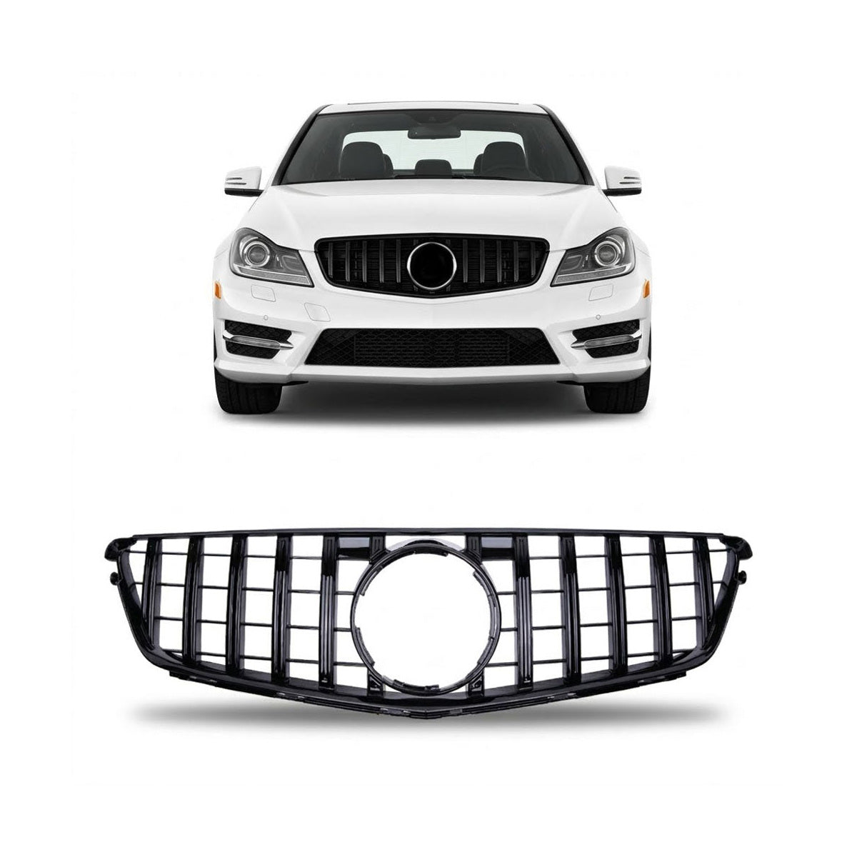 Front Grille Panamericana GT passend für Mercedes C-Class W204 2007-2015 – Bild 1