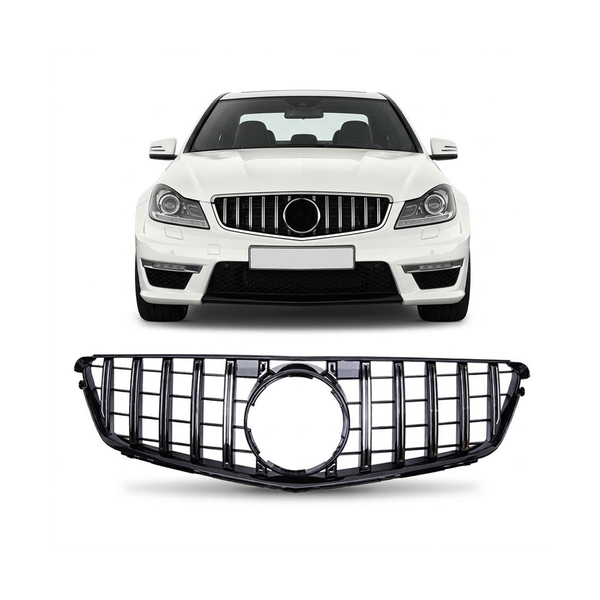 Grille Chrome Panamericana GT passend für Mercedes C-Class W204 2007-2015 – Bild 1