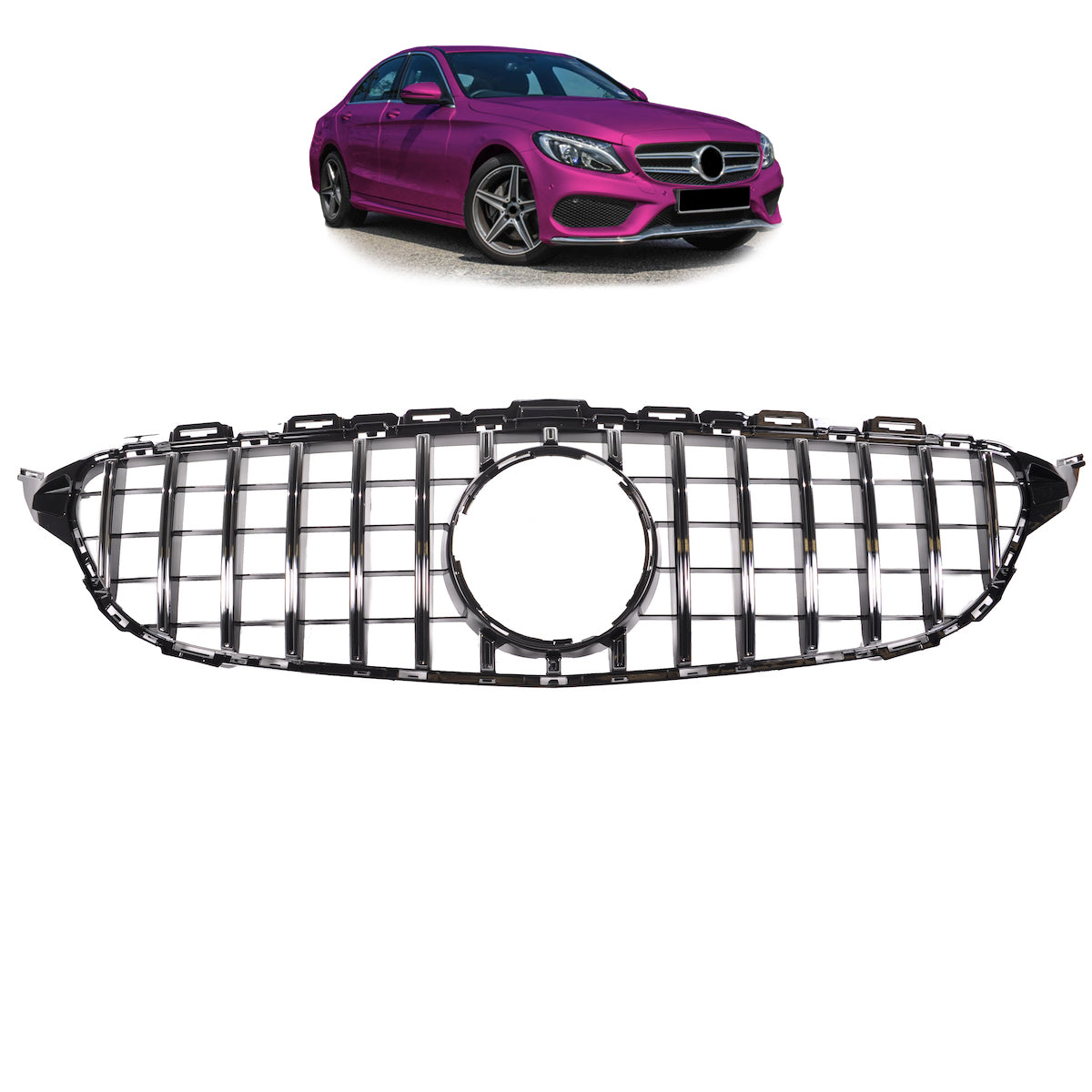 Panamericana GT Front Grille passend für Mercedes C-Class W205 2014-2018 – Bild 1