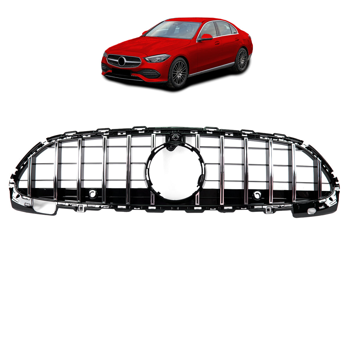 Panamericana GT Chrome Front Grille passend für Mercedes C-Class W206 2021- – Bild 1