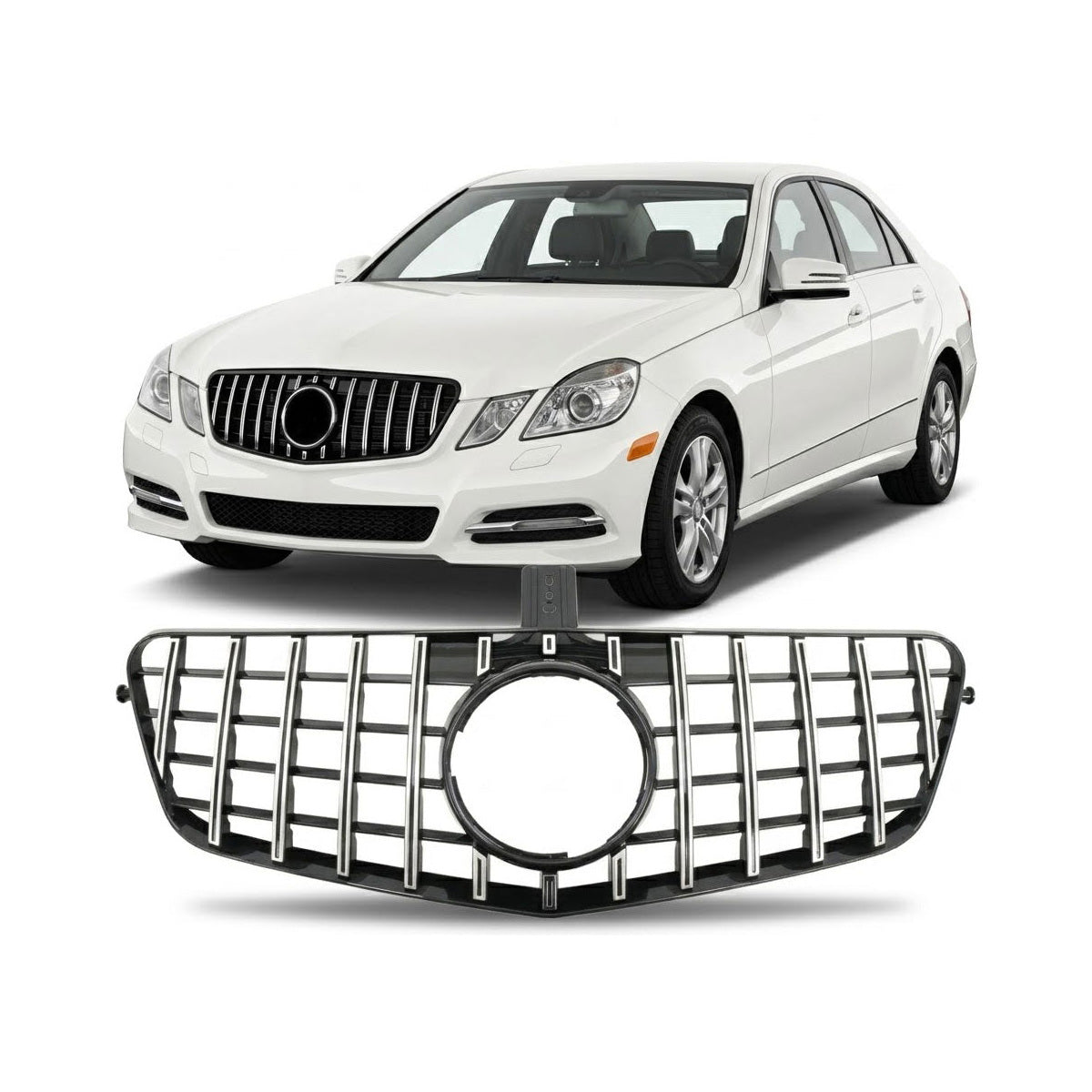 Chrome Panamericana GT Front Grille passend für Mercedes E-Class W212 2009-2013 – Bild 1
