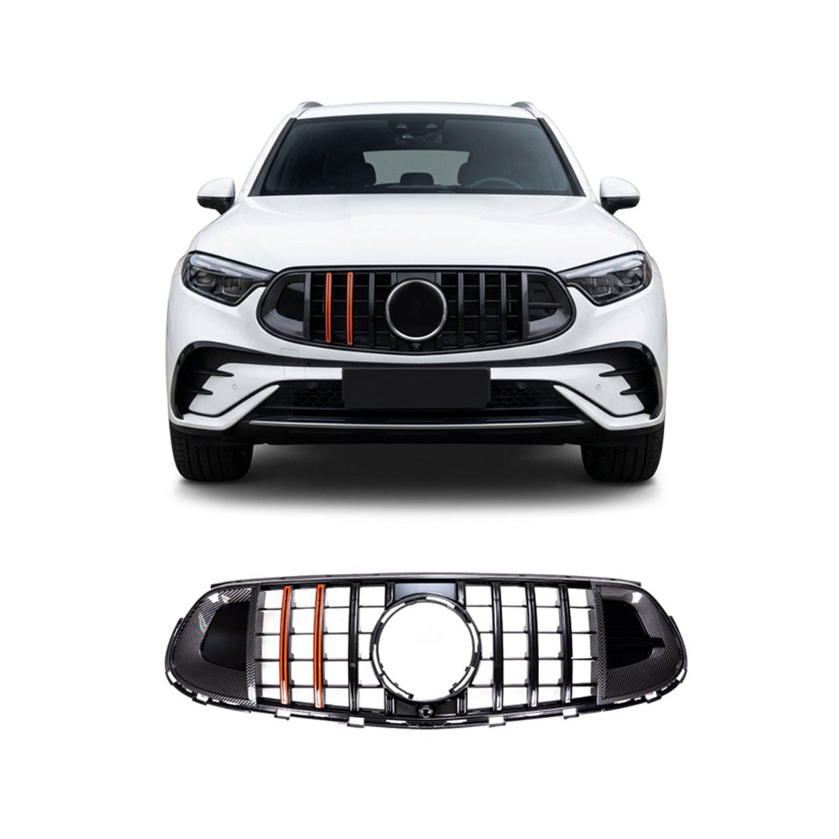 Front Grille Panamericana GT Gloss Black passend für Mercedes GLA X156 2017-2019 – Bild 1