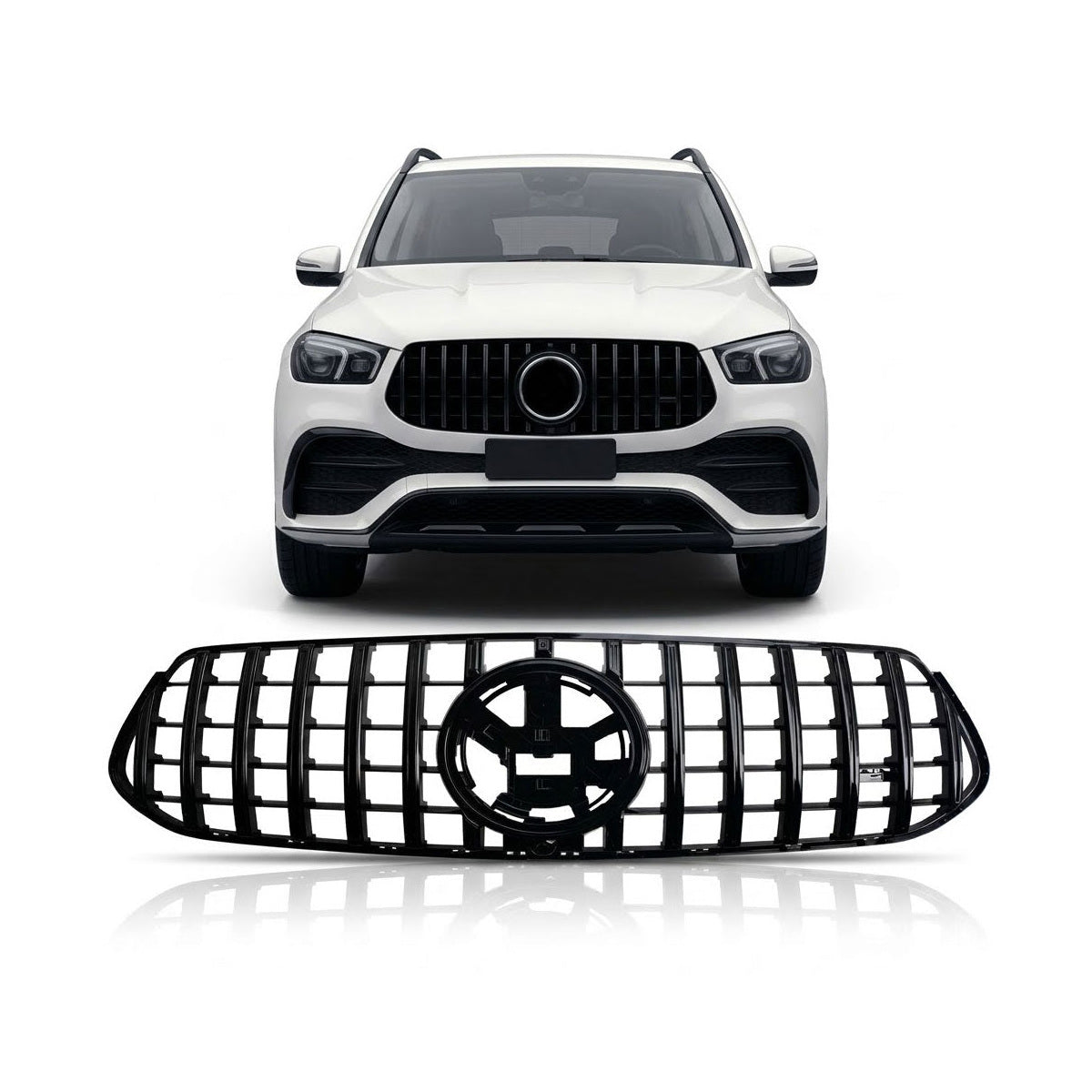 Front Grille Panamericana GT Gloss Black passend für Mercedes GLE W167 2023+ – Bild 1