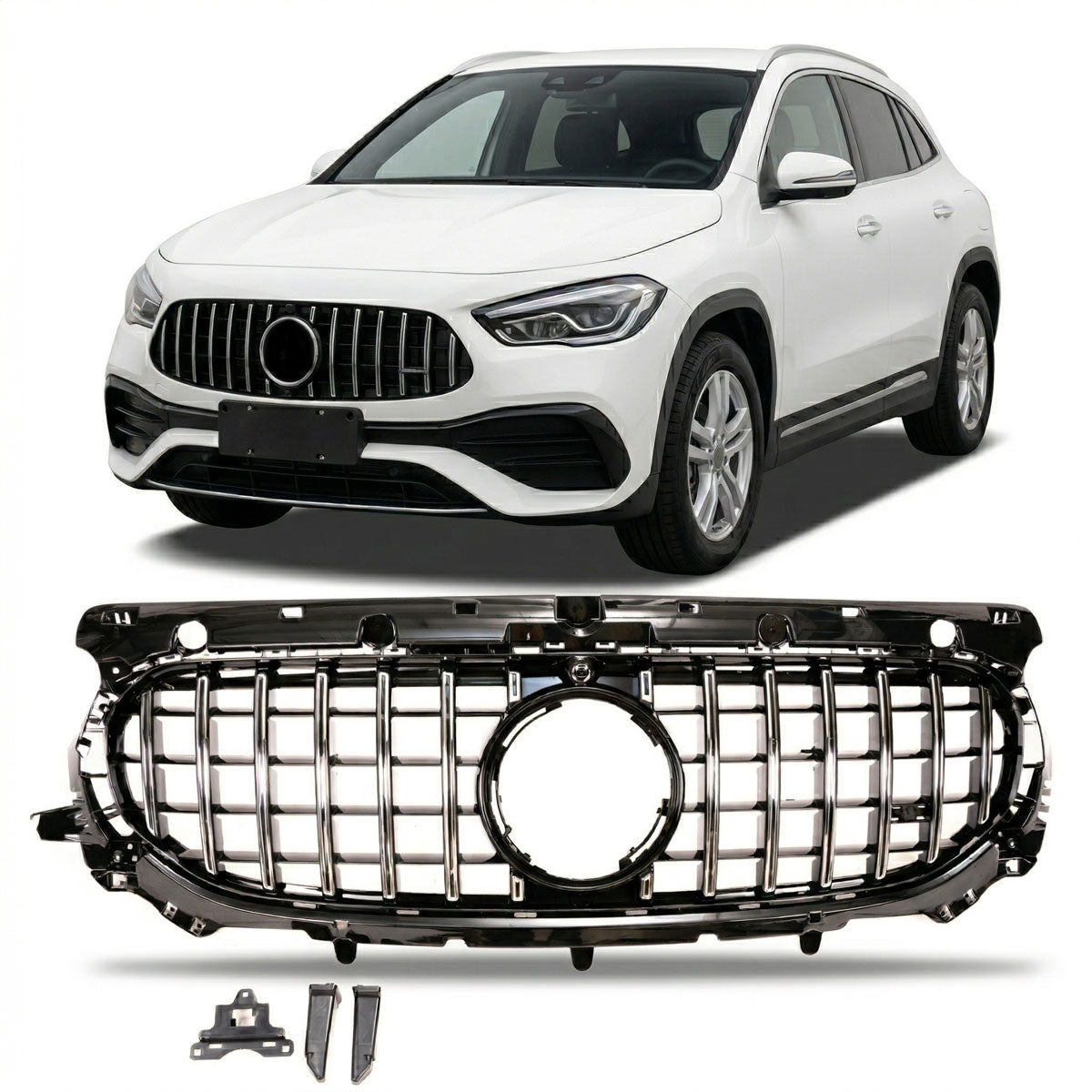 Front Grille Chrome Panamericana GT passend für Mercedes GLA H247 2023+ – Bild 1