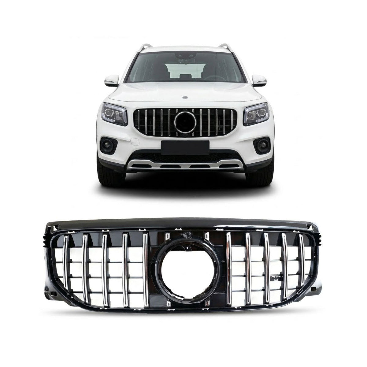 Front Grille Chrome Panamericana GT passend für Mercedes GLB X247 2023+ – Bild 1