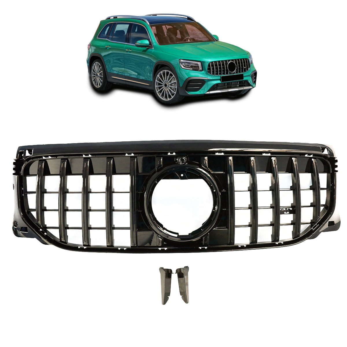 Front Grille Gloss Black Panamericana GT passend für Mercedes GLB X247 2023+ – Bild 1