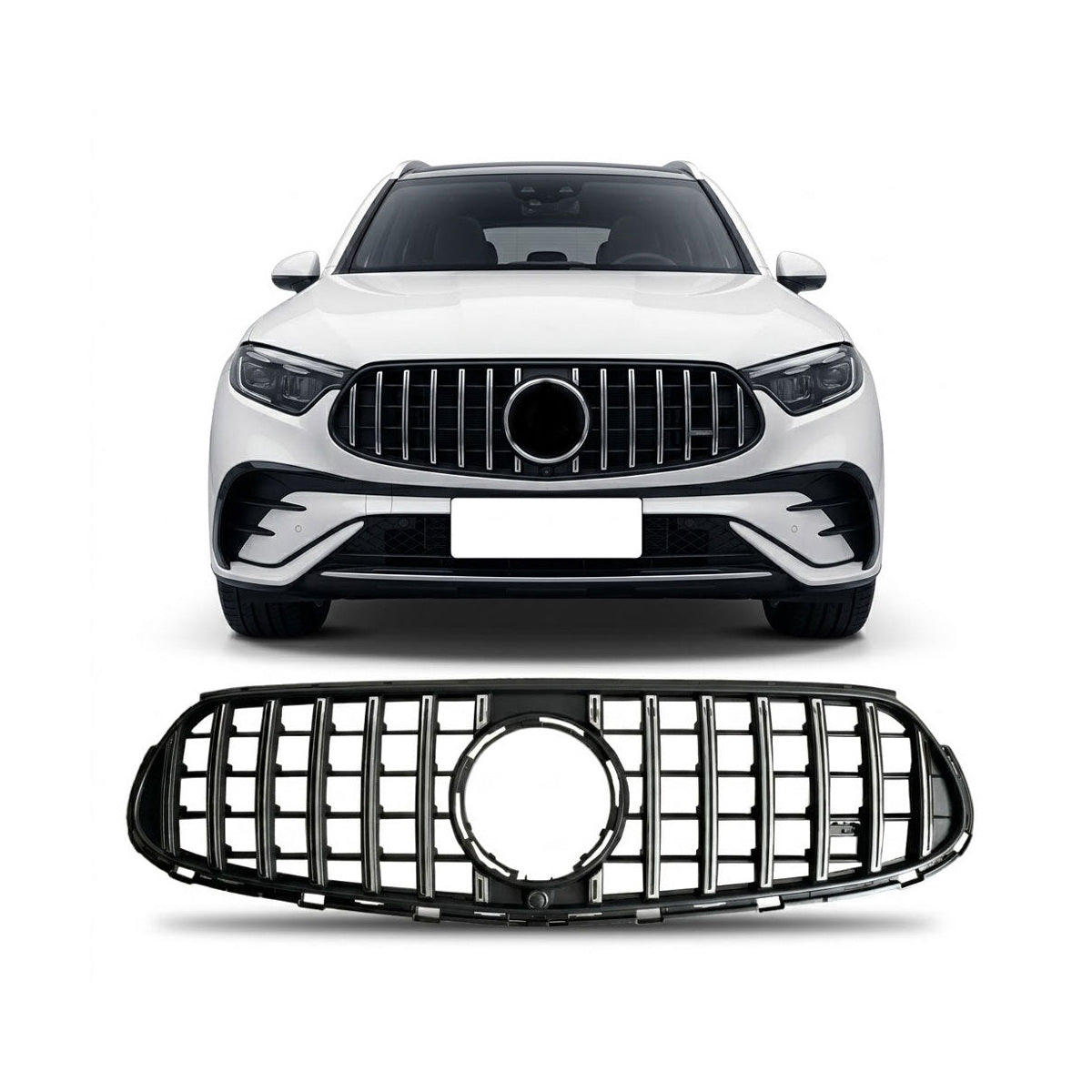 Front Grille Panamericana GT Chrome passend für Mercedes GLC X254 2023+ – Bild 1